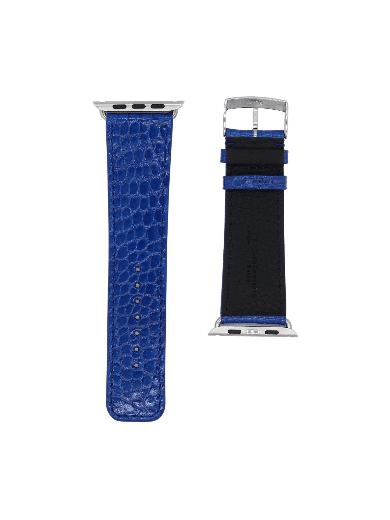 apple watch strap alligator bleu